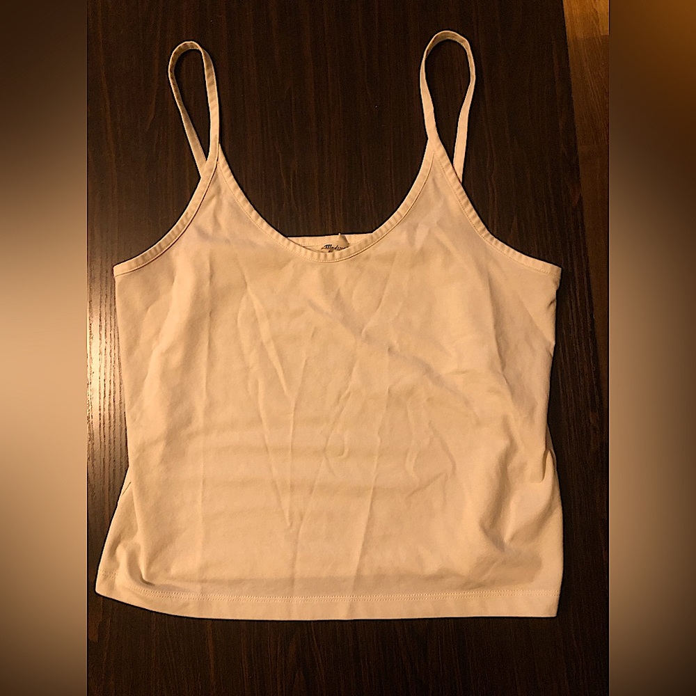 Madewell White Cropped Tanktop